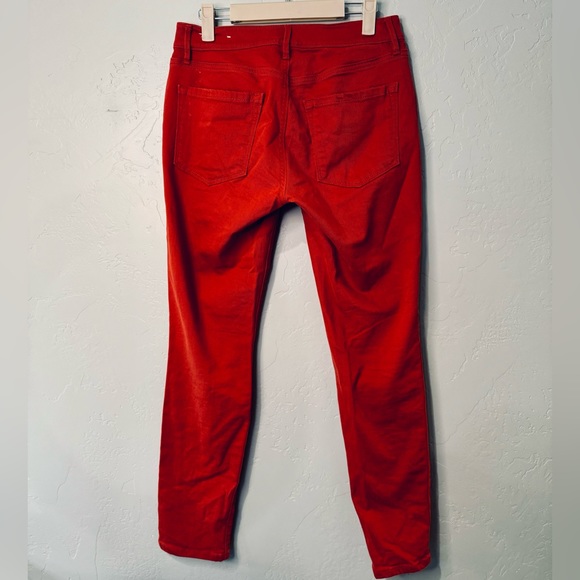 Ann Taylor Jeans Curvy Fit Skinny Jeans Red Washed Color Denim SZ 2 - Like NEW! - Picture 5 of 16